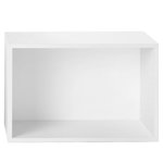 Stacked shelf module with backboard large, white Stacked shelf module with backboard large, white