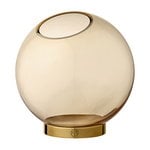 Vaser, Globe vas, medium, bärnsten - guld, Guld