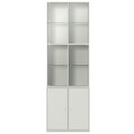 Cabinets, Rise display cabinet with glass doors, 09 Nordic, Grey