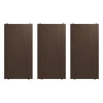 String Furniture String shelf, 58 x 30 cm, 3-pack, dark oak