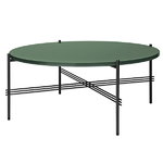 TS coffee table, 80 cm, black - green glass TS coffee table, 80 cm, black - green glass