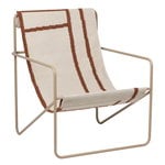 Ferm Living Desert lepotuoli, cashmere - kuviollinen