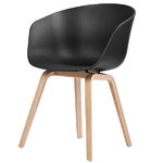 Dining chairs, About A Chair AAC22, soaped oak - black, Black