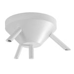 Ceiling cup with 3 outlets, white