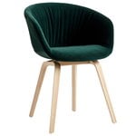 Dining chairs, About A Chair AAC23 Soft, lacquered oak - Lola dark green, Green