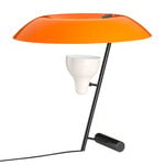 Lampade da tavolo, Lampada da tavolo Model 548, ottone brunito scuro - arancione, Nero