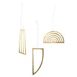 Golden Ornaments, set of 3 Golden Ornaments, set of 3