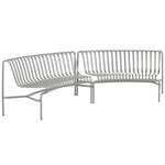 Outdoor benches, Palissade Park dining bench, in-in, set of 2, sky grey, Gray