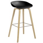 About A Stool AAS32, 74 cm, black - matt lacquered oak About A Stool AAS32, 74 cm, black - matt lacquered oak