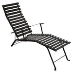 Deck chairs & daybeds, Bistro Metal chaise longue, liquorice, Black