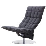 K chair, swivel base, wide, graphite K chair, swivel base, wide, graphite