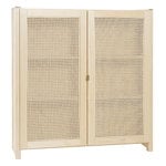 Classic cabinet w/ rattan doors, 104 x 109 cm, natural