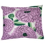 Primavera pillowcase, off white - violet - green Primavera pillowcase, off white - violet - green