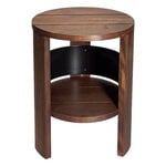 Lauha stool, brown oiled kebony - black