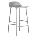 Bar stools & chairs, Form bar stool, 65 cm, grey steel - grey, Grey