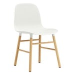 Ruokapöydän tuolit, Form tuoli, valkoinen - tammi, Valkoinen