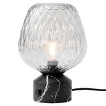 Lighting, Blown SW6 table lamp, silver - black marble, Black Lighting, Blown SW6 table lamp, silver - black marble, Black