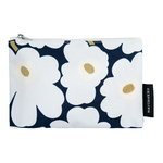 Kaika Mini Unikko pouch, navy - light grey Kaika Mini Unikko pouch, navy - light grey
