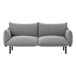 Sofas, Ark 2-seater sofa, black steel - Steelcut Trio 133, Grey