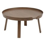 Muuto Around coffee table, large, stained dark brown