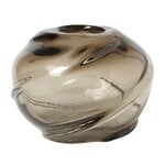 Vases, Water Swirl vase, round, smoked grey, Grey