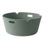 Restore round basket, dusty green Restore round basket, dusty green