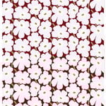 Pieni Unikko fabric, dark red - light grey - off white Pieni Unikko fabric, dark red - light grey - off white