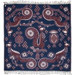 Klaus Haapaniemi Squirrel shawl, 150 x 150 cm, blue