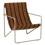 Ferm Living Desert lepotuoli, cashmere - raidallinen