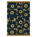 Marimekko Unikko blanket, olive - navy