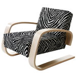 Poltrona Aalto 400, tessuto zebra