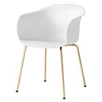 Elefy JH28 chair, white - brass Elefy JH28 chair, white - brass