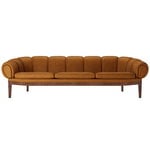 Sofas, Croissant 3-seater sofa, oiled walnut - Chamois Cuoio 1708, Brown