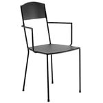 Adriana dining chair with armrests, matt black
