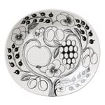 Plates, Paratiisi plate, oval 25 cm, black, Black & white