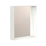 Specchi da parete, Specchio Unu 4132, 40 x 40 cm, bianco, Bianco