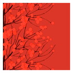 Marimekko Lumimarja paper napkin, 20 pcs, red