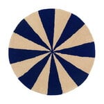 Tappeti in lana, Tappeto taftato Arch, piccolo, blu - bianco naturale, Naturale