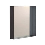 Specchi da parete, Specchio Unu 4132, 40 x 40 cm, nero, Nero