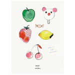 Fruits & Friends poster 50 x 70 cm Fruits & Friends poster 50 x 70 cm
