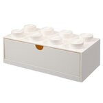 Boîtes de rangement, Lego Desk Drawer 8, blanc, Blanc