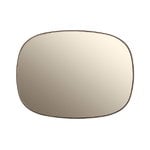 Framed mirror, small, taupe
