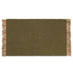 Plastic rugs, Block mat, 80 x 50 cm, olive - natural, Green