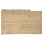 Crease wool rug, large, light sand
