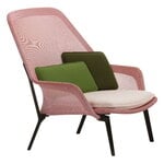 Vitra Slow Chair, red/cream - chocolate