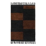Wool rugs, Mara knotted rug, S,  black - chocolate, Black