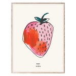 Posters, Strawberry poster 30 x 40 cm, Röd