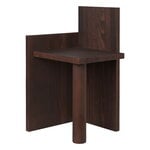 Uta Piece side table/stool, dark oiled pinewood