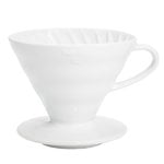 Coffee accessories, Hario V60 coffee dripper size 02, white porcelain, White