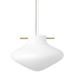 Pendant lamps, Repose pendant 175, opal - brass, White